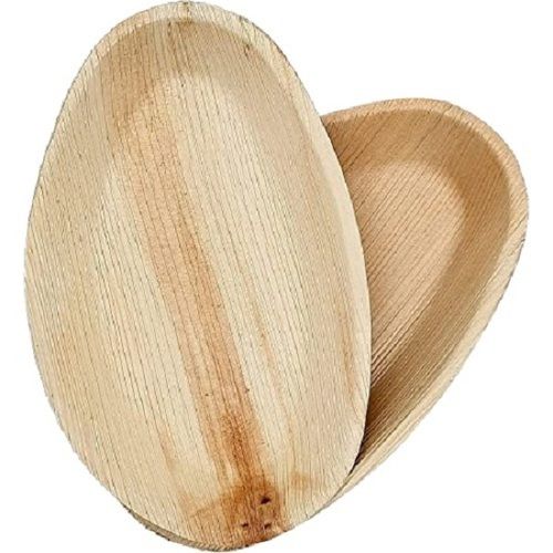 Light Weight Temperature Resistance Plain Oval Areca Leaf Plates (25 Piece In Packs)