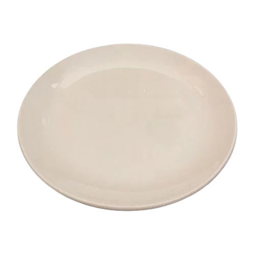 Lightweight Polished Finish Plain Melamine Round Plate For Food Serving Use