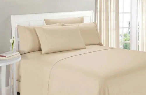 होटल और घर के उपयोग के लिए प्लेन कॉटन डबल बेडशीट