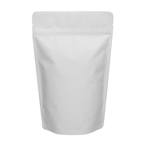 Plain Silver Matte Polythene Stand Up Pouch For Packaging