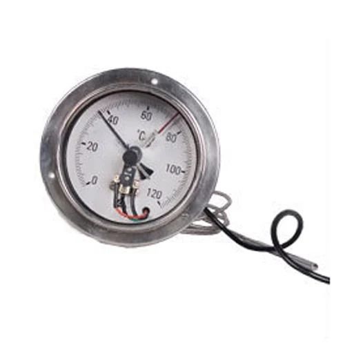 Silver Surface Mount Stainless Steel Aluminum Pointer Plastic Dial Electric Pressure Gauge