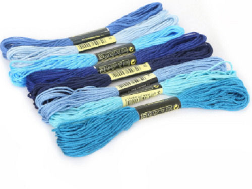 Light In Weight 25 Meter Long Plain Dyed Cotton Embroidery Thread