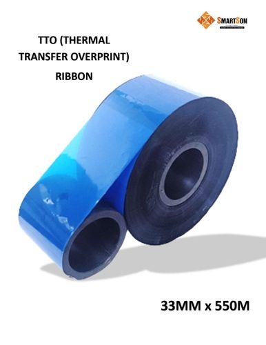 White 33Mm X 550Mtr Smartjet Thermal Transfer Overprint (Tto) Wax Resin Ribbon