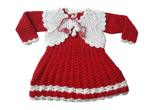 Full Sleeves Woolen Girls Crochet Kids Wear For Winter Use Bust Size: 16 Inch (In)