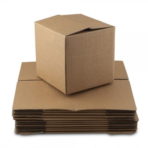 Strong Plain Kraft Paper Corrugated Box For Packaging And Shipping Use