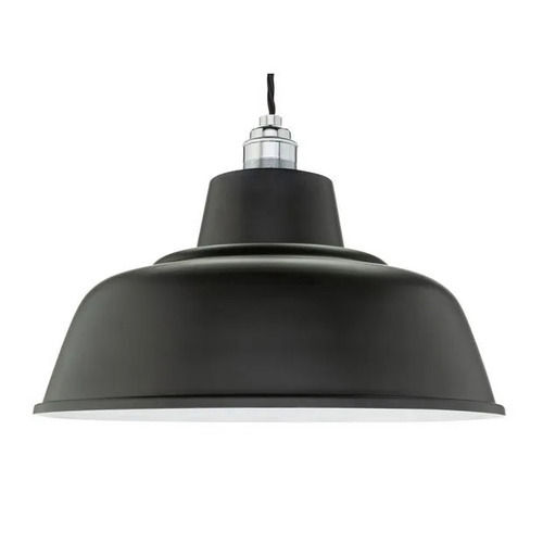 Black Plain Round Polished Finished Metal Lamp Shade For Outdoor Decoration