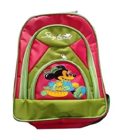 Multicolor Polyester Printed Designer Kids School Bag