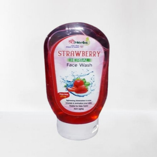 100ml Strawberry Herbal Face Wash Gel For All Skin Type