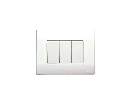 White 12X8X12 Cm And 240 Voltage Polycarbonate Modular Switches