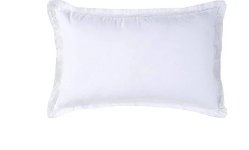 सफेद 25X38 सेमी हल्का आयताकार सादा रंग का मुलायम स्पर्श कपास तकिया कवर