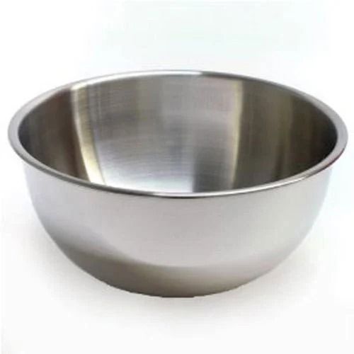 Silver 350 Ml 0.5 Mm Thickness Glossy Finish Stainless Steel Bowl For Food Serving 