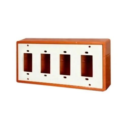 White & Orange 4X10X2 Mm Modern Durable Energy Efficient Rectangular Electrical Switch Boards