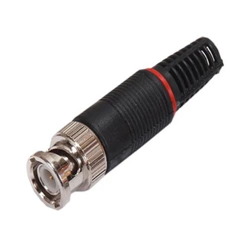 Black Color Coated Poly Vinyl Chloride Bnc Cctv Connector For Camera