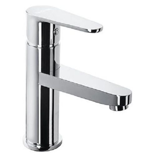 Silver Golssy Finish Stainless Steel Single Level Basin Mixer 