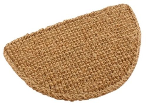 Modern Style Half Round Shape India Origin Plain Brown Coir Mattings  Design: Antique