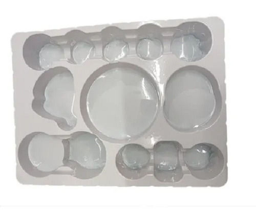 Plain Disposable Rectangular Less Rigid High Impact Strength PVC Toy Packaging Tray