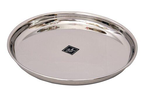 Round Shape Stainless Steel Plate For Surving Food