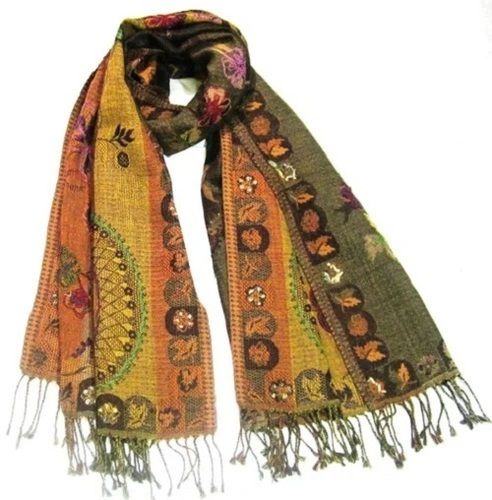 Multcolor Skin Friendly Embroidered Cotton Printed Designer Shawl For Ladies