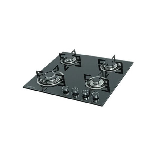 Stainless Steel And Tempered Glass Four Burner Gas Stove For Kitchen Use