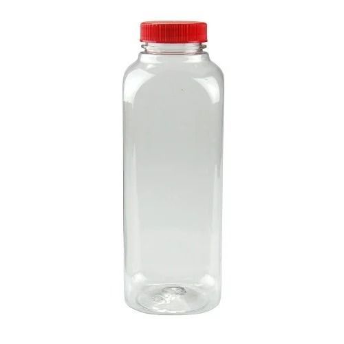 500ml Storage Capacity 8 Inch Long Transparents Plastic Crown Cap Square Bottle