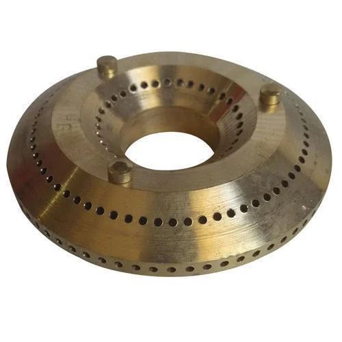 6.3 Mm Thick Polished Finish Round Brass Gas Burner For Domestic Use