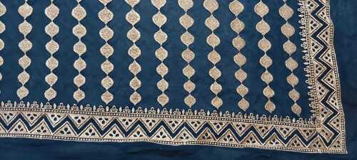 Embroidery Work Jarkan Wedding Saree With Blouse Piece