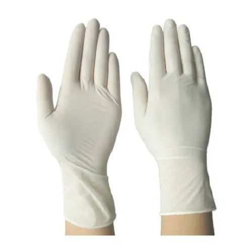 White Full Finger Latex Disposable Surgical Gloves For Medical Use 