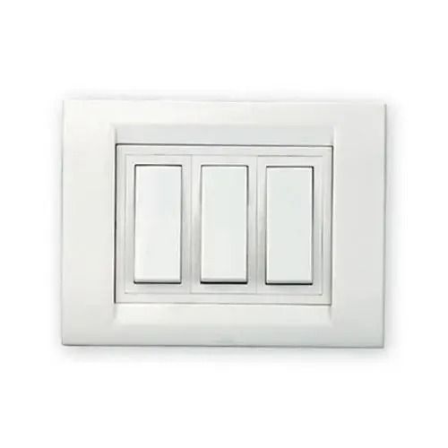 White Ip54 Protection 6 Ampere 220 Volts Rectangular Polycarbonate Electrical Switch