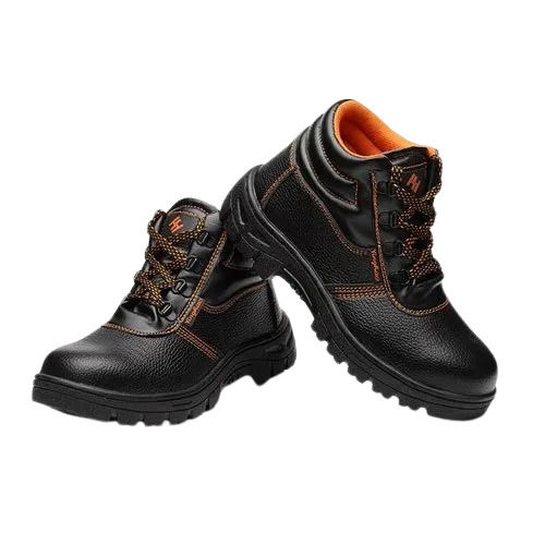 Lightweight Lace Closure Steel Toe Leather And Pu Safety Shoes For Mens Heel Size: Medium