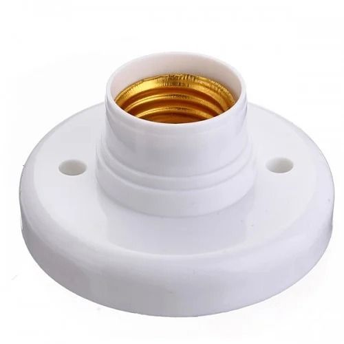 White 2 Ampere 240 Voltage Plastic Bulb Holder For Electric Fittings Use