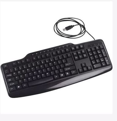 Black 35X10X5 Cm 1Meter Abs Usb Connection Keyboard