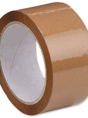 50 Meter Long 40 Micron Brown Single Side Bopp Adhesive Tapes For Packaging And Sealing Elongation: 17