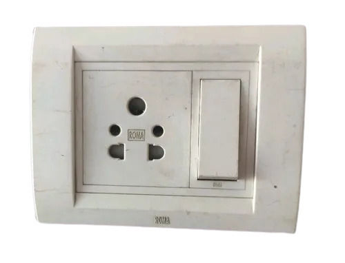 White 5X4 Inch Plastic Ip65 Protection 10 Ampere 240 Volts Electrical Modular Switch