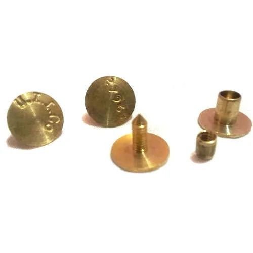 6.5 Mm Thick 18 Mm Lightweight Polished Finish Round Brass Ear Tags