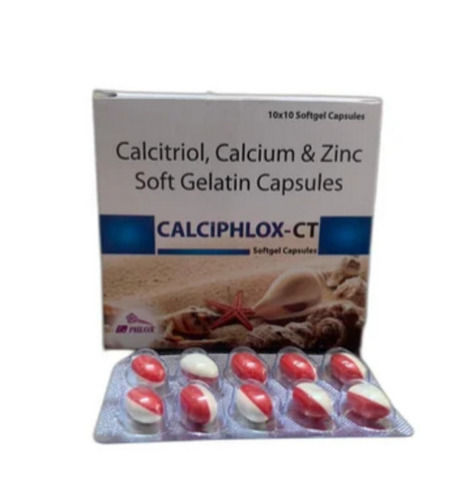 Calcitriol Calcium And Zinc Soft Gelatin, Pack Of 10x10