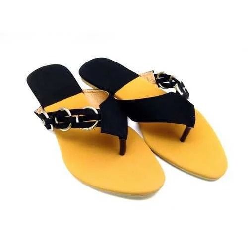Comfortable Slip On Tpr And Rexin Party Wear Fancy Slipper For Ladies