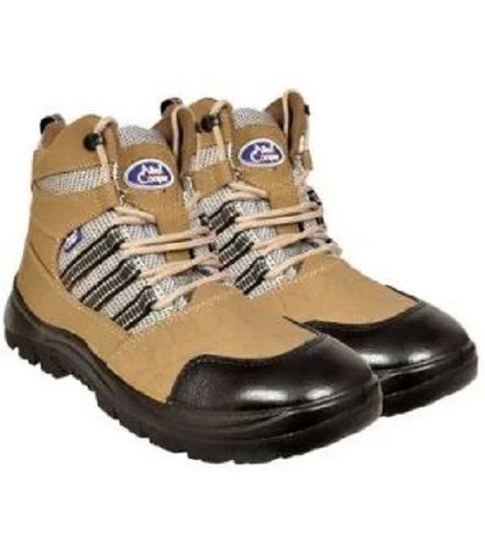 Brown Pu Lace Closer Allen Cooper Safety Shoes For Mens