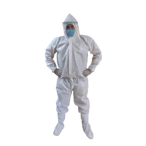 White Two Layer Chlorinated Polyethylene Reusable Ppe Kit For Protection Use