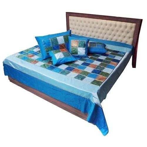 Washable Modern Soft Printed Silk Bed Linen With Four Pillowcase 