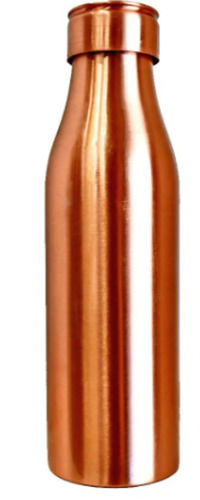 14X3 Inches Round Glossy Matte Finish Screw Cap Copper Water Bottle Capacity: 1 Liter/Day