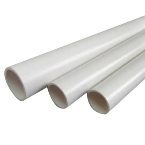 White 2 Mm Thick Round Seamless Rigid Poly Vinyl Chloride Electrical Pipe