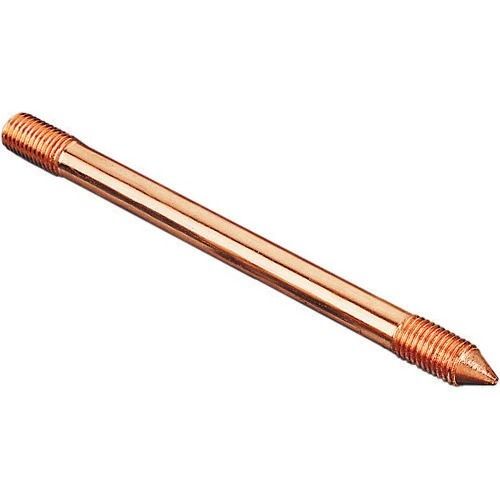 Golden 3.2 Mm Thick Corrosion Resistant Copper Earthing Rod For Industrial Use