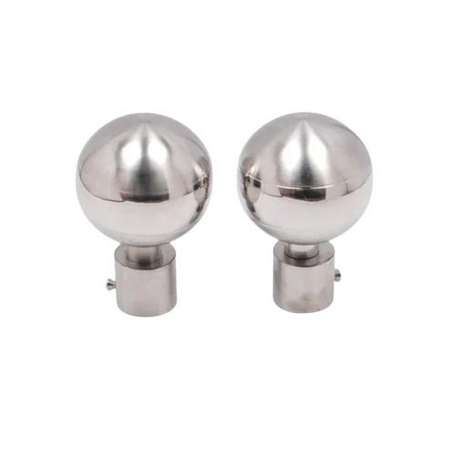 Silver 3 Inch Round Polished Finish Stainless Steel Curtain Bracket 