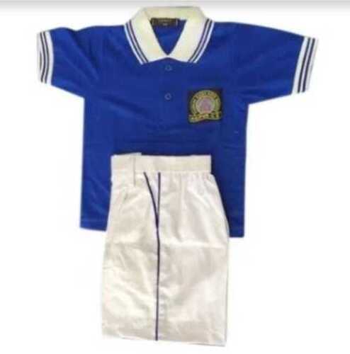 5-12 Years Half Sleeves Plain Cotton Sports School Uniform