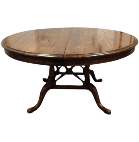 750 Mm Diameter 500 Mm Height Polished Oakwood Center Table