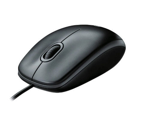 Black 800 Dpi Optical Abs Plastic Wired Computer Mouse