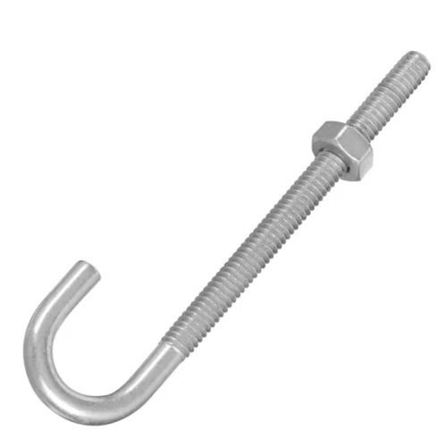 Silver Corrosion Resistance Polished Finish Mild Steel J Type Foundation Bolt