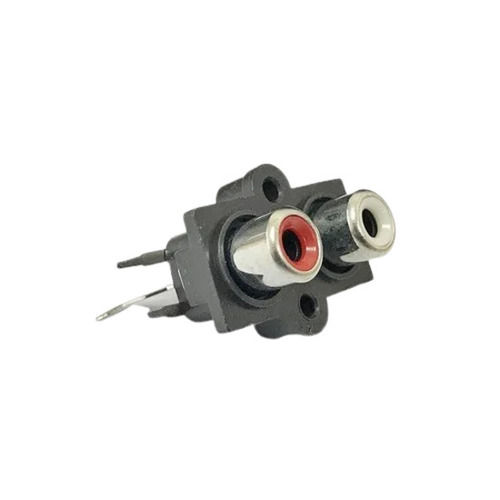 3.2 Mm Thick Zinc Plated Copper Two Pin Rca Socket For Electric Fittings  Application: Power Switches