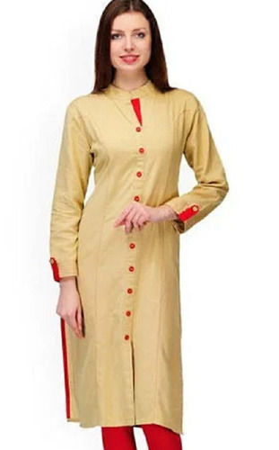 3-4Th Sleeves Modern Party Wear Polyester Kurti For Ladies  Bust Size: 32 Inch (In)