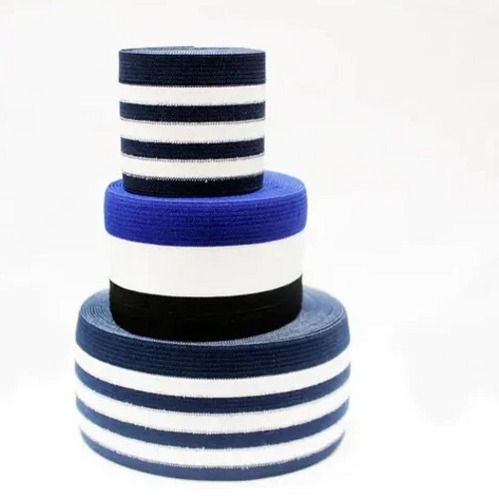40mm Wide Striped Polyester Garment Elastic Tape For Clothing Usage